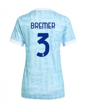 Juventus Gleison Bremer #3 Maglia Gara Trasferta Repliche 2025-26 Donna Maniche Corte